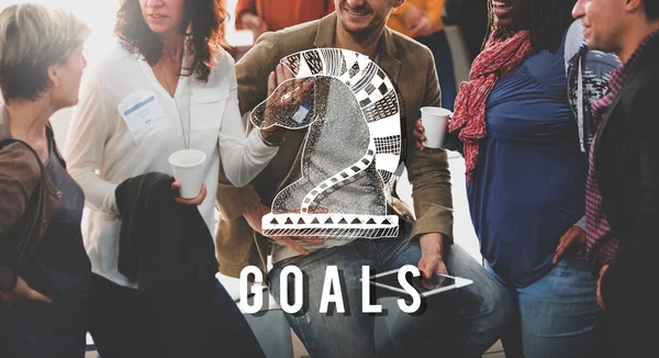 People discussing goals — Stock Photo, Image