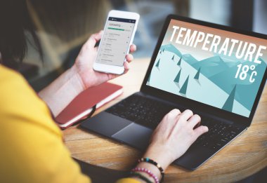 bilgisayar ile çalışan kadın