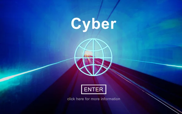 Cyber, Internet-Konzept — Stockfoto