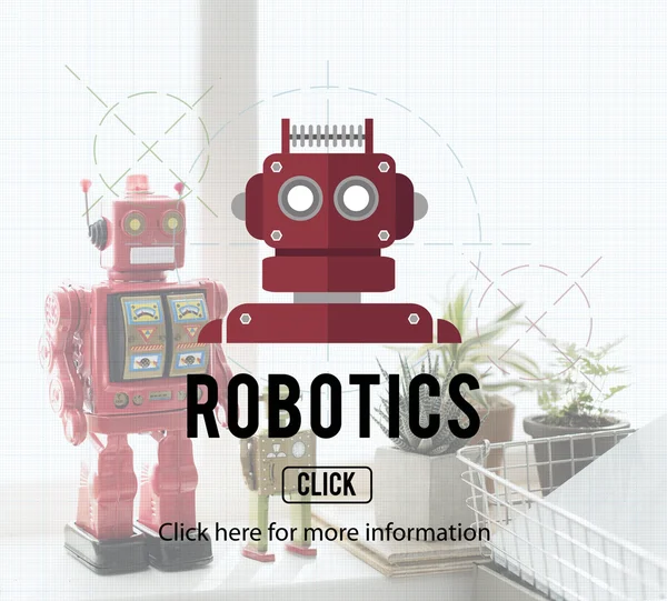 Modelle von Cyborg Robotern — Stockfoto