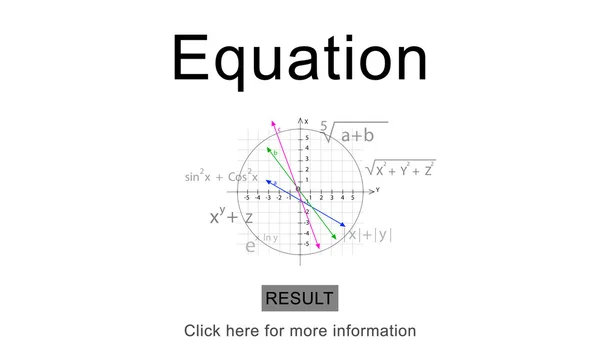 Szablon z pojęcie równania — Zdjęcie stockowe