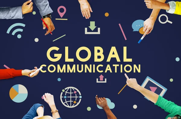 Technologie, globale communicatieconcept — Stockfoto