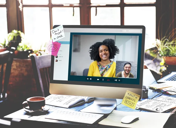 Video Call and Facetime Chatting — Stock Photo, Image