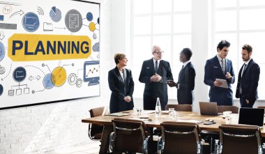 Ofiste çalışan iş ekibi. 