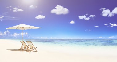 Güzel görünümü plaj ve okyanus