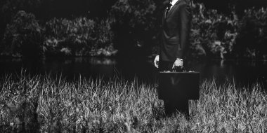 İşadamı ile Park hal