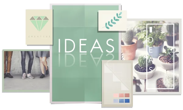 Template with ideas concept — Stock Photo, Image