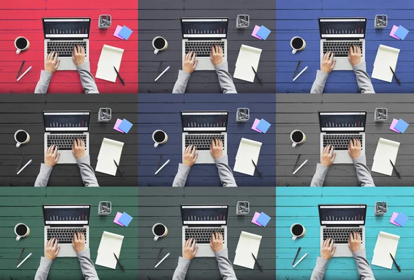 People working with laptops — Stock Photo, Image