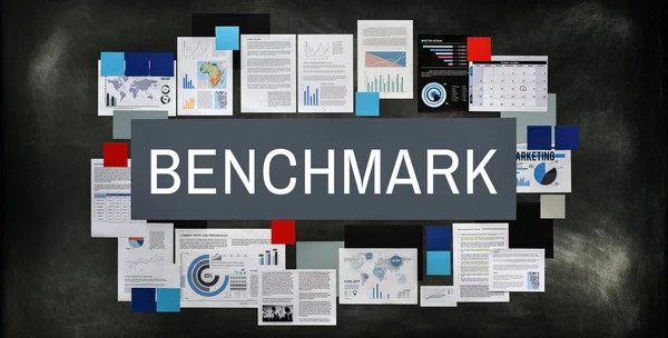 Koncepce rozvoje výkonnost benchmarku — Stock fotografie