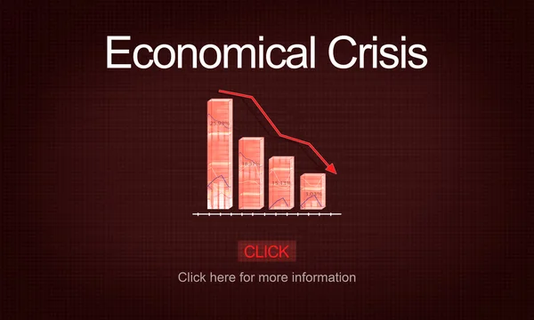 Ekonomik kriz kavramı ile şablonu — Stok fotoğraf