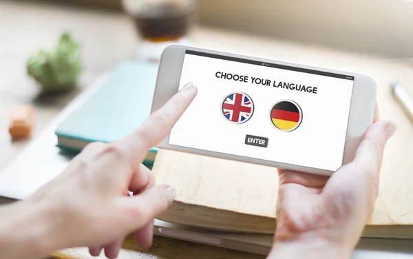 Sprache Wörterbuch Englisch Deutsch — Stockfoto