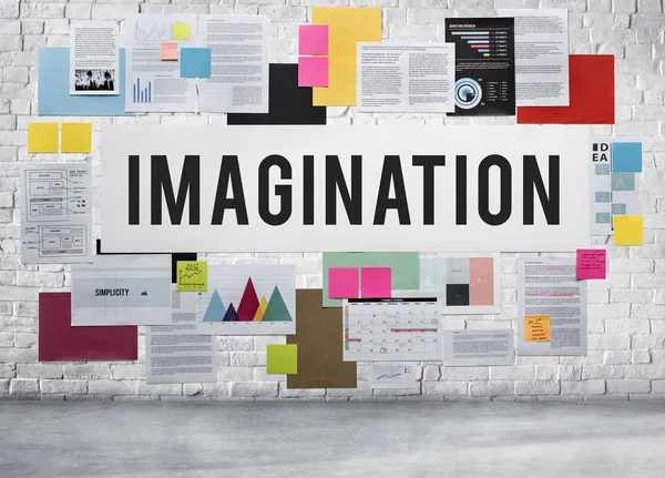 Képzelet, kreativitás elképzelni koncepció — Stock Fotó