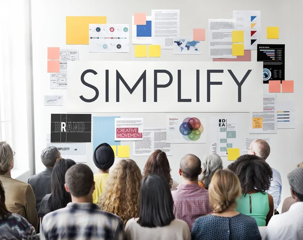 Pessoas no seminário com simplificar — Fotografia de Stock