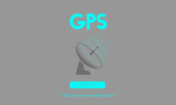 Modelo com conceito de GPS — Fotografia de Stock