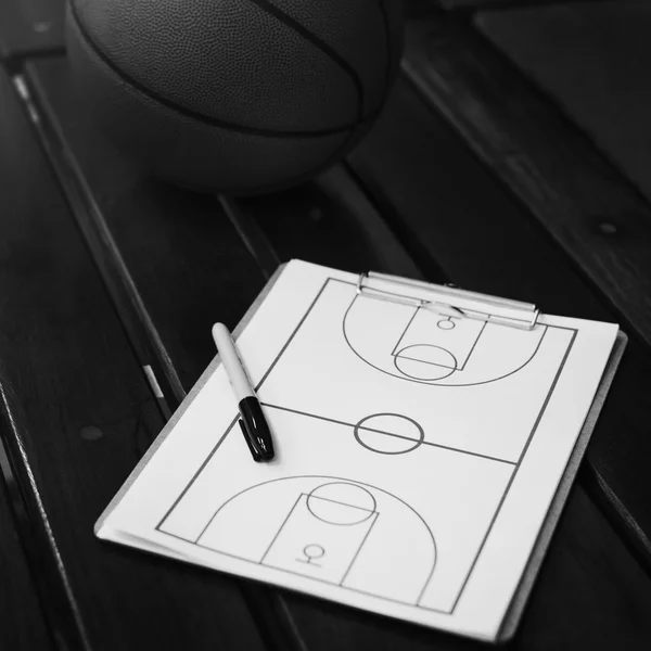 Baloncesto Playbook Juego Concepto — Foto de Stock