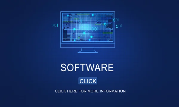 Sjabloon met software concept — Stockfoto