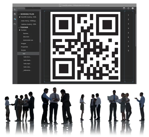 QR koden kryptering koncept — Stockfoto