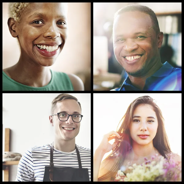 Collage con varias personas —  Fotos de Stock