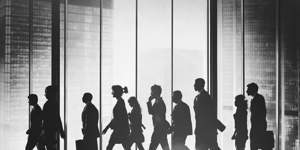 Silhouettes of Business group — Stock Photo, Image