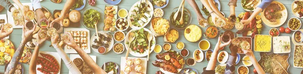 Table with food Concept — Stock Photo, Image