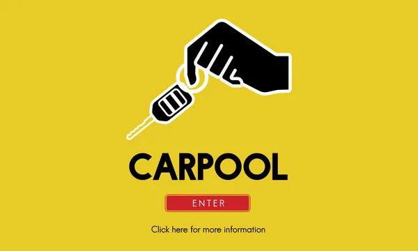 Sjabloon met carpool concept — Stockfoto