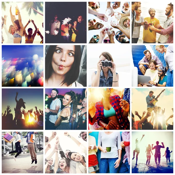 Collage Collection Diverses personnes — Photo