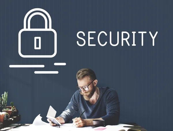 Handsome Man working with documents — Stock Photo, Image