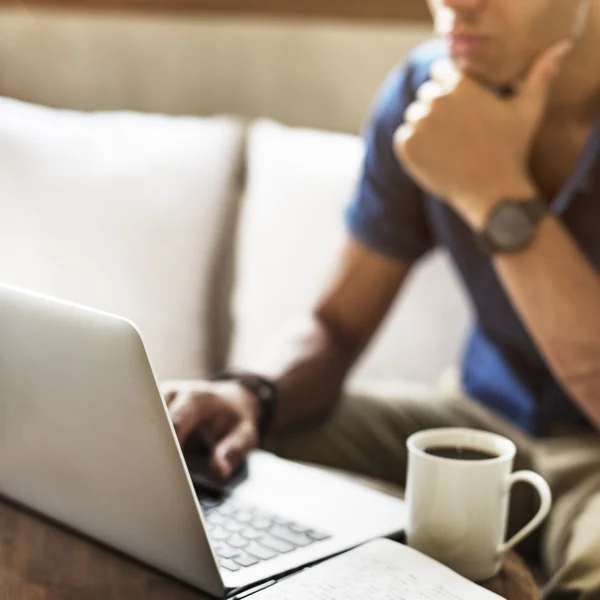 Man working at home — Stock Photo, Image