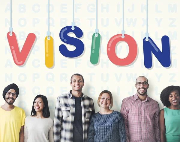 Diversiteit mensen met visie — Stockfoto