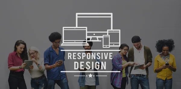 Programowanie informacji Responsive Design — Zdjęcie stockowe