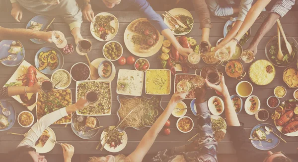 Pessoas e comida Conceito — Fotografia de Stock