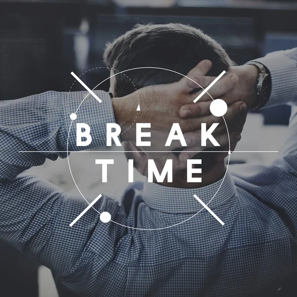 Zakenman ontspant en Time Break — Stockfoto