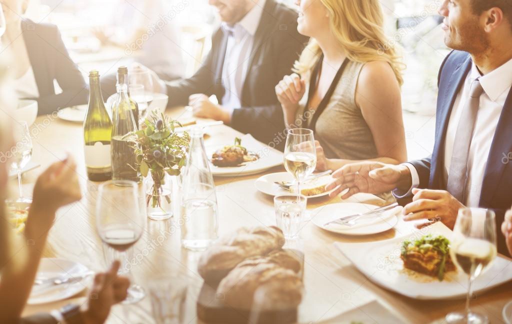 Business People having meal