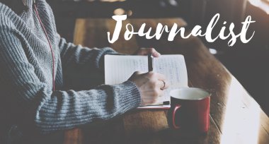 Kadın defter ile portresi