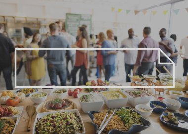 Resepsiyon yemek yeme insanlar