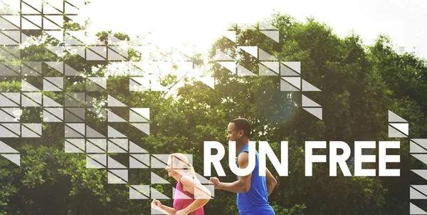 Couple doing sport together — Stock Photo, Image