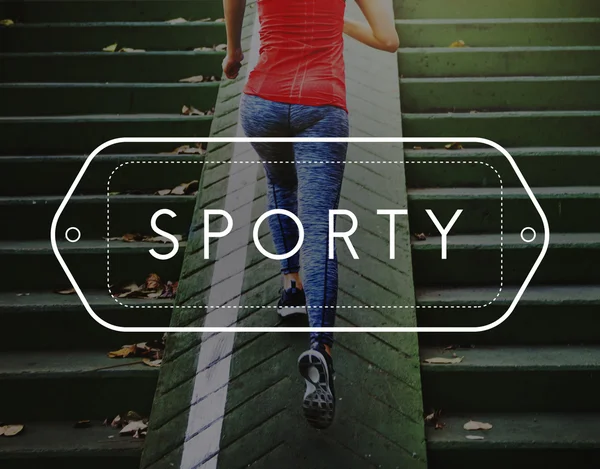 Corsa ragazza sportiva — Foto Stock