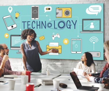 iş toplantısı ile teknoloji