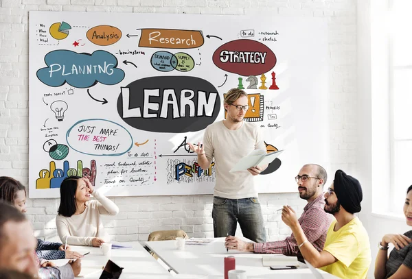 Reunião de negócios com aprender — Fotografia de Stock