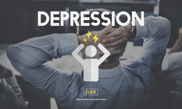 Hombre de negocios se relaja y la depresión —  Fotos de Stock