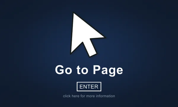 Шаблон с концепцией Go To Page — стоковое фото