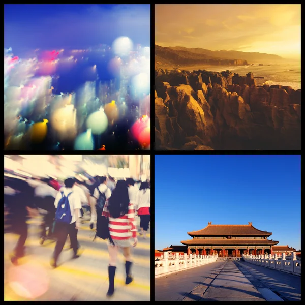 Collage with collection Travel — Stock Photo, Image