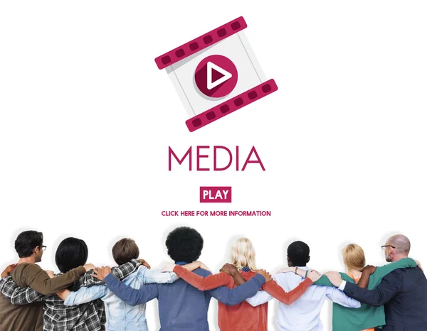 Concetto di comunicazione digitale media — Foto Stock