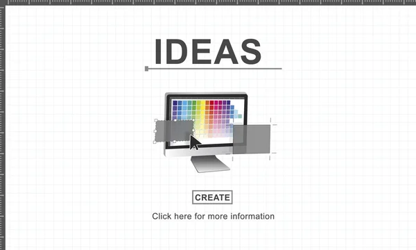 Template with Ideas concept — Stock Photo, Image