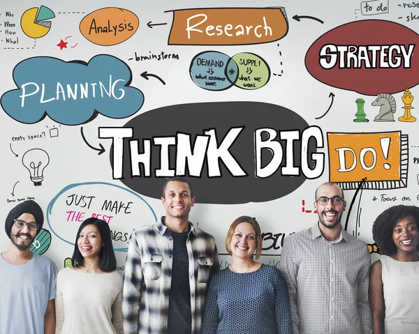 Diversität Menschen mit Think Big — Stockfoto