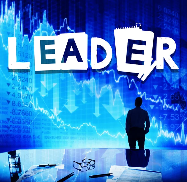 Zakenman en Leader-Concept — Stockfoto