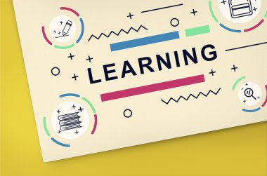 renkli arka plan ile metin