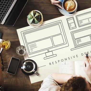 Tablo duyarlı tasarımı ile posteri ile