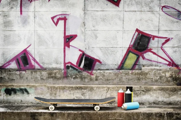 Street Art Skateboard έννοια — Φωτογραφία Αρχείου