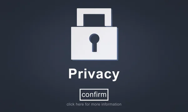 Privatsphäre, privates Konzept — Stockfoto